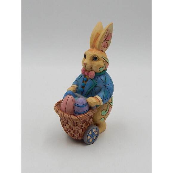 Jim Shore Eggs For Everybunny Easter Bunny Cart Figurine 2019 6006230 Box Enesco - Picture 1 of 12